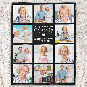In Loving Memory Personalisiert 11 Foto Memorial Fleecedecke