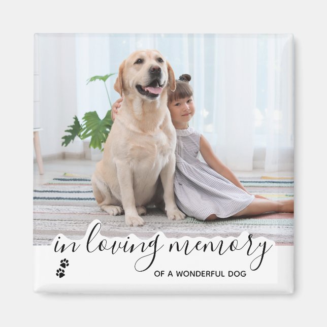In Loving Memory Pet Memorial Dog Magnet (Vorne)