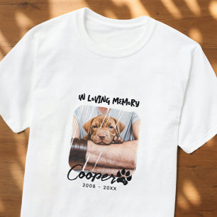 In Loving Memory Pet's Memorial Grunge Foto T-Shirt