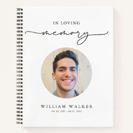 In Loving Memory Photo Memorial Guest Book Notizbuch