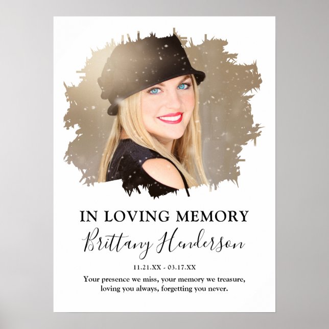 In Loving Memory | Photo Memorial Poster (Vorne)