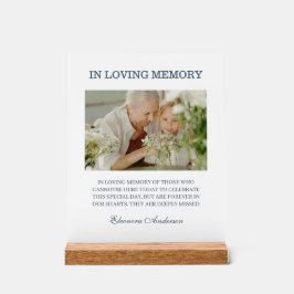 In Loving Memory Photo Wedding Blue