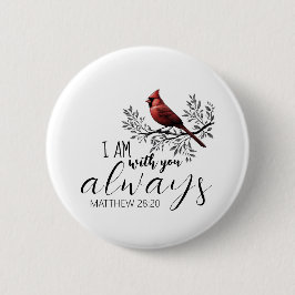 In Loving Memory: Red Cardinal  Button