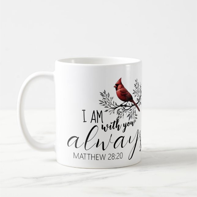 In Loving Memory: Red Cardinal Memorial Kaffeetasse (Links)