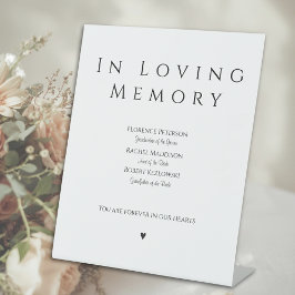 In Loving Memory Wedding Remembrance Pedestal Sign Sockelschild