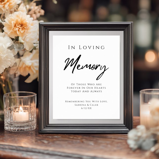 In Loving Memory Wedding Remembrance Sign Poster (In Loving Memory Wedding Remembrance Sign
)