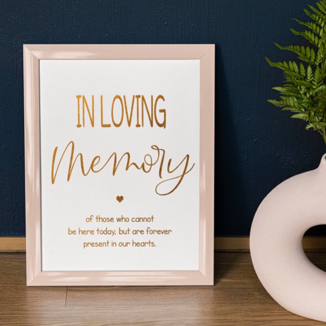 In Loving Memory wedding sign 8x10 poster (Von Creator hochgeladen)