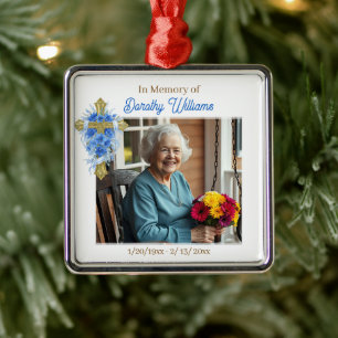 In Loving Memory   Weihnachtsfoto-Gedenkstätte Ornament Aus Metall