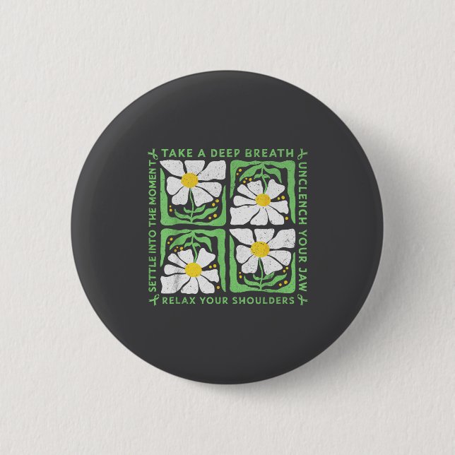 In May We Wear Green Mental Health Awareness  Button (Vorderseite)