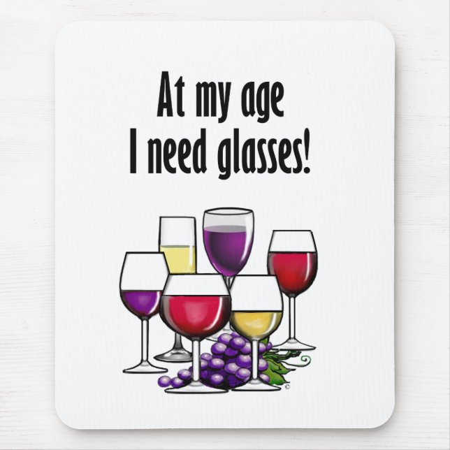 In meinem Alter brauche ich eine Brille! Mousepad (Vorne)