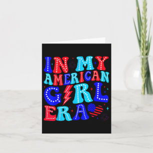 In meinem amerikanischen Mädchen Zeitalter Retro 4 Karte