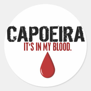 In meinem Blut CAPOEIRA Runder Aufkleber