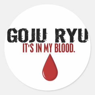 In meinem Blut GOJU RYU Runder Aufkleber