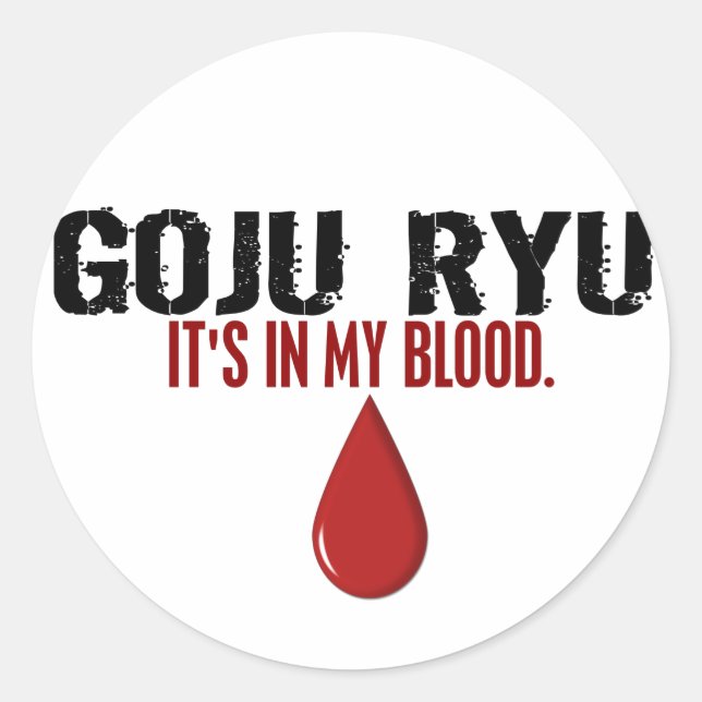 In meinem Blut GOJU RYU Runder Aufkleber (Vorderseite)