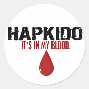 In meinem Blut HAPKIDO Runder Aufkleber