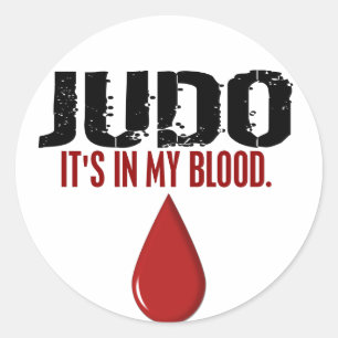 In meinem Blut JUDO Runder Aufkleber
