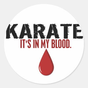 In meinem Blut KARATE Runder Aufkleber
