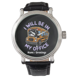 In meinem Büro ist das Niedliche Katzenfahren benu Armbanduhr