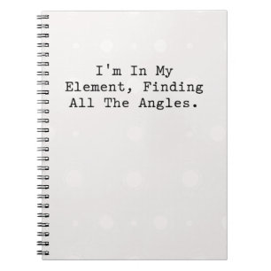 In meinem Element, alle Winkel findend, Math Whiz Notizblock