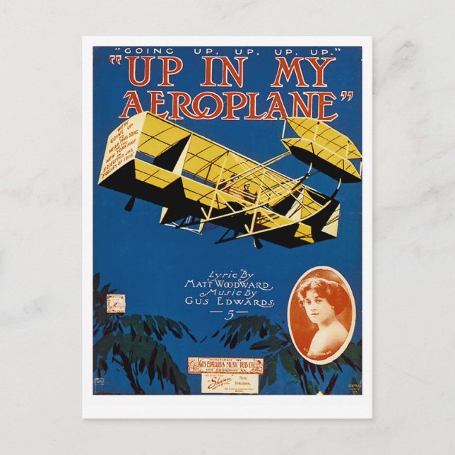 In meinem Flugzeug Postkarte (Vorderseite)
