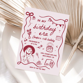 In meinem Geburtstag Era Retro Geburtstag Einladung