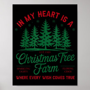 In meinem Herzen ist ein frischer Weihnachtsbaum v Poster