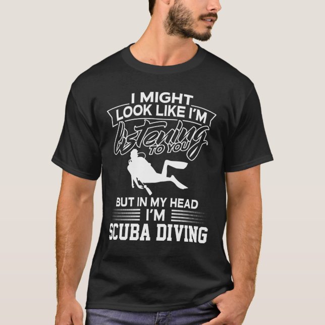 In meinem Kopf bin ich Sporttauchen T-Shirt (Vorderseite)
