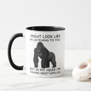 In meinem Kopf denke ich an Gorillas Lustig Tasse