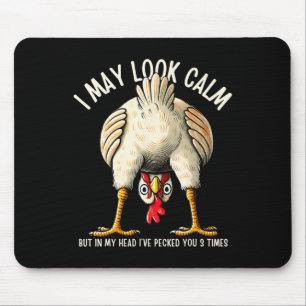 In meinem Kopf habe ich dich 3 Mal gepickt - Hühnc Mousepad
