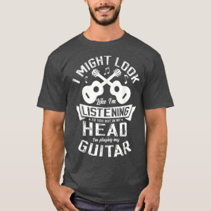 In meinem Kopf spiele ich Gitarrist Musiker T-Shirt
