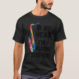 In meinem Kopf spiele ich meine Gefärbte Krawatte T-Shirt