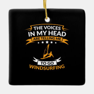 In meinem Kopf Wollte ich, Windsurfen zu gehen Keramikornament