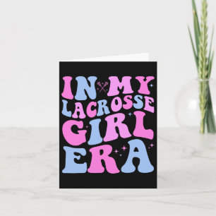 In meinem Lacrosse Girl Era Groovy Retro Funny 3 Karte