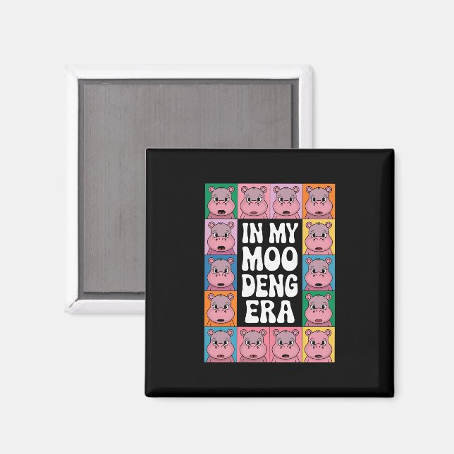In meinem Moo Deng Era Moo Deng Hippo Lover Magnet (Vorderseite/Rückseite)