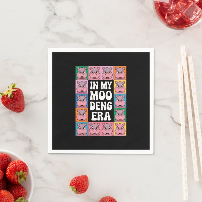 In meinem Moo Deng Era Moo Deng Hippo Lover Serviette (Beispiel)