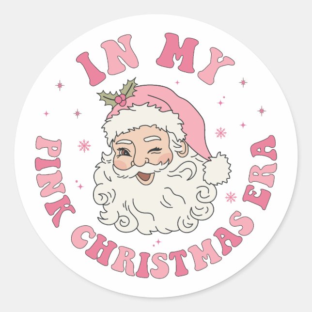 In meinem rosa Weihnachtszeitalter Aufkleber (Vorderseite)