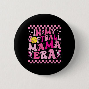 In meinem Softball Mama Era Funny Halloween Family Button