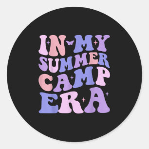In meinem Sommerlager Ära Groovy Sommerurlaub Camp Runder Aufkleber