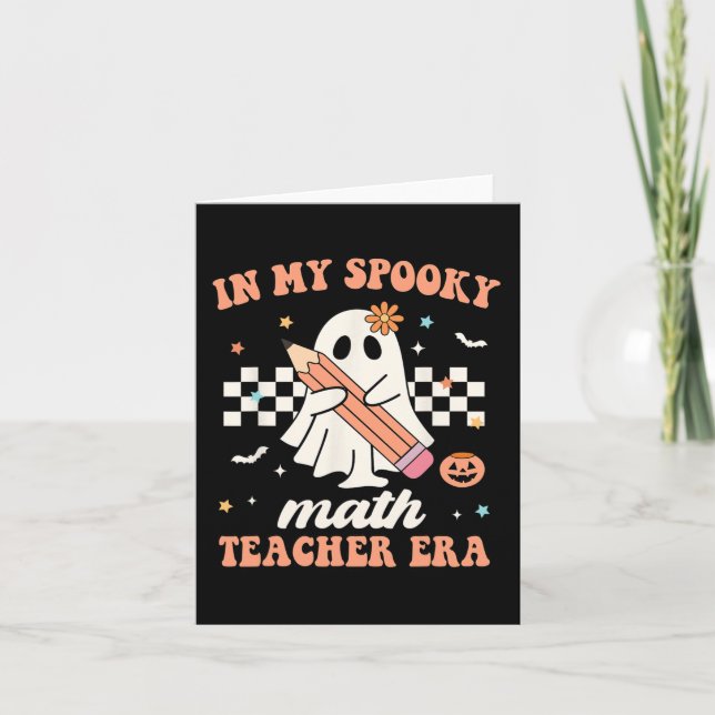 In meinem Spooky Mathe Lehrer Era Groovy Retro Hal Karte (Vorderseite)