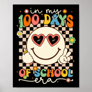 In meinen 100 Tagen der Schule Zeitalter Retro Läc Poster