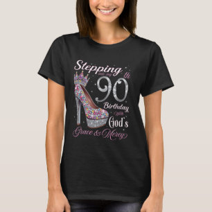 In meinen 90. Geburtstag mit Gottes Gnade und Gnad T-Shirt