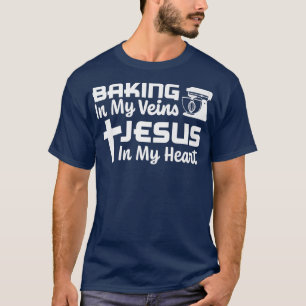In meinen Adern Jesus in meinem Herzen backen Chri T-Shirt