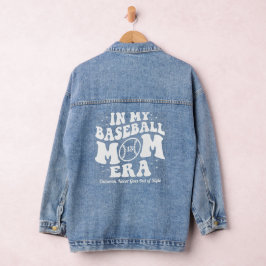 In meiner Baseball-Mama Äa Individuelle Name Denim Jeansjacke