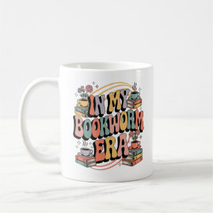 In meiner Bookworm-Ära - Retro Groovy 70's Ästheti Kaffeetasse