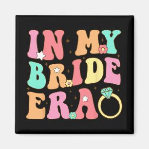 In meiner Bride Era Groovy Wedding Verlobung Bache Magnet