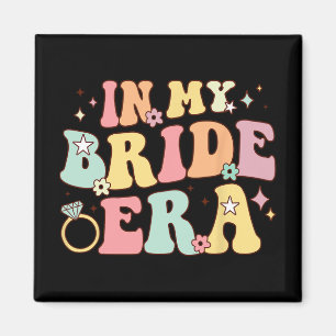 In meiner Bride Era Groovy Wedding Verlobung Bache Magnet