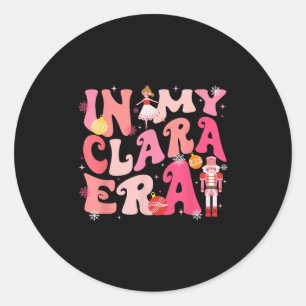In meiner Clara Era Nutcracker Weihnachten Pajamas Runder Aufkleber