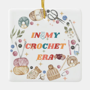 In Meiner Crochet-Ära Spaß, Crafter-Mama-Geschenk, Keramikornament