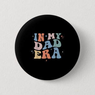 In meiner Dad-Ära Retro Groovy Vatertag  Button