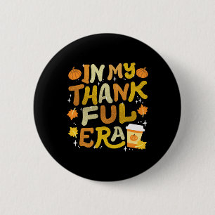 In meiner dankbaren Zeit Retro Groovy Erntedank Fr Button